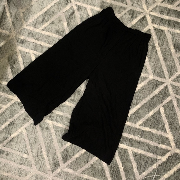 Aritzia/Babaton Black Cropped Palazzo Pants - Picture 1 of 5